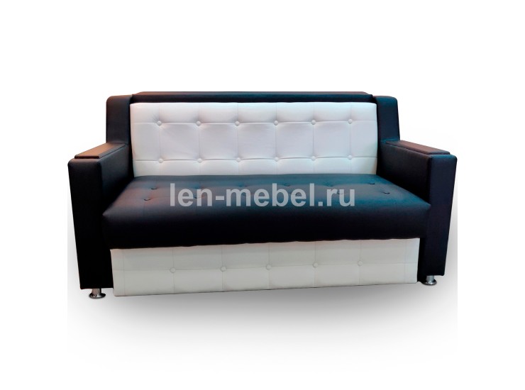 Диван выкатной Монако бежевый / черный 140 см (8239)