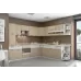 Кухня угловая Эра Сахара 2.8 на 2.49 м белый артекс / сахара