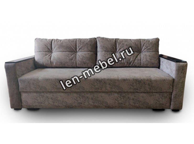 Диван еврокнижка Юкон бежевый, механизм Шаговый (7966) 